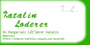 katalin loderer business card